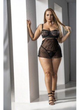 Deux-en-un, nuisette et ensemble deux pièces Noir 7492XBLK Volume 2